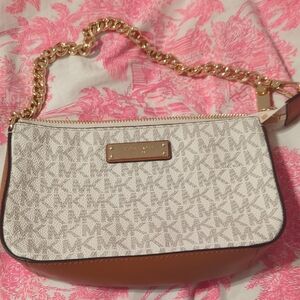 Michael Kors White and Tan Women's Bag